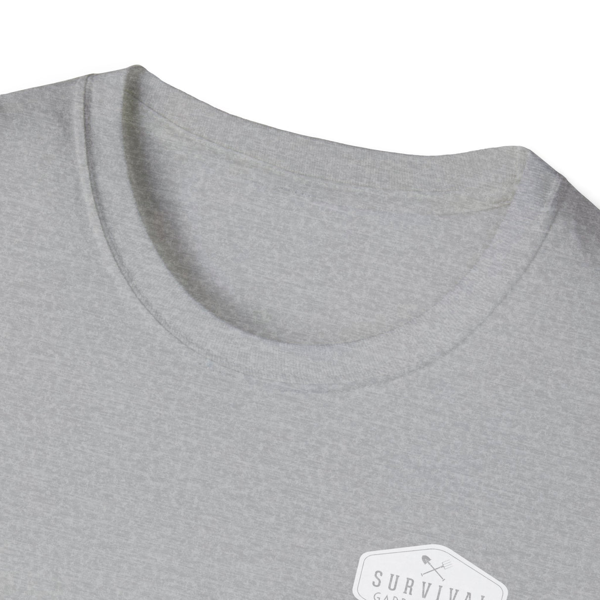 Unisex Tee - White Logo Front - "A Garden Today" Back