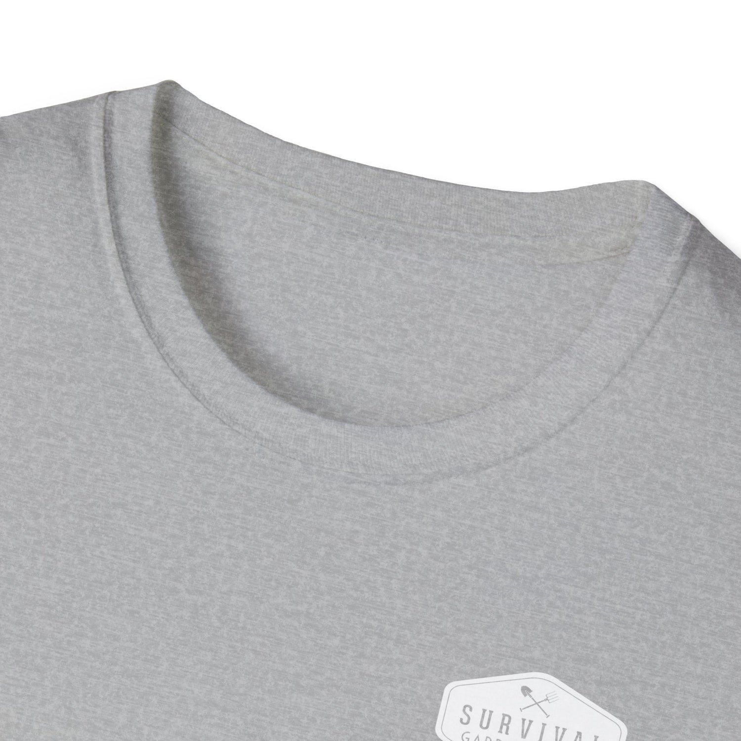 Unisex Tee - White Logo Front - "A Garden Today" Back