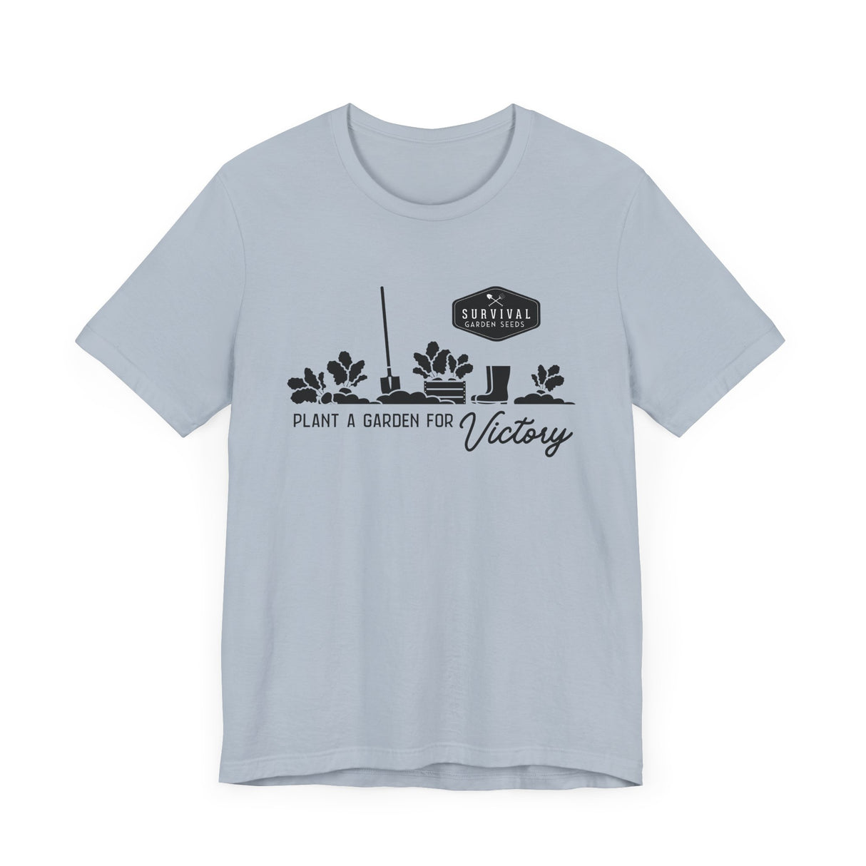 Unisex Tee -"Grow a Garden for Victory" (black design)