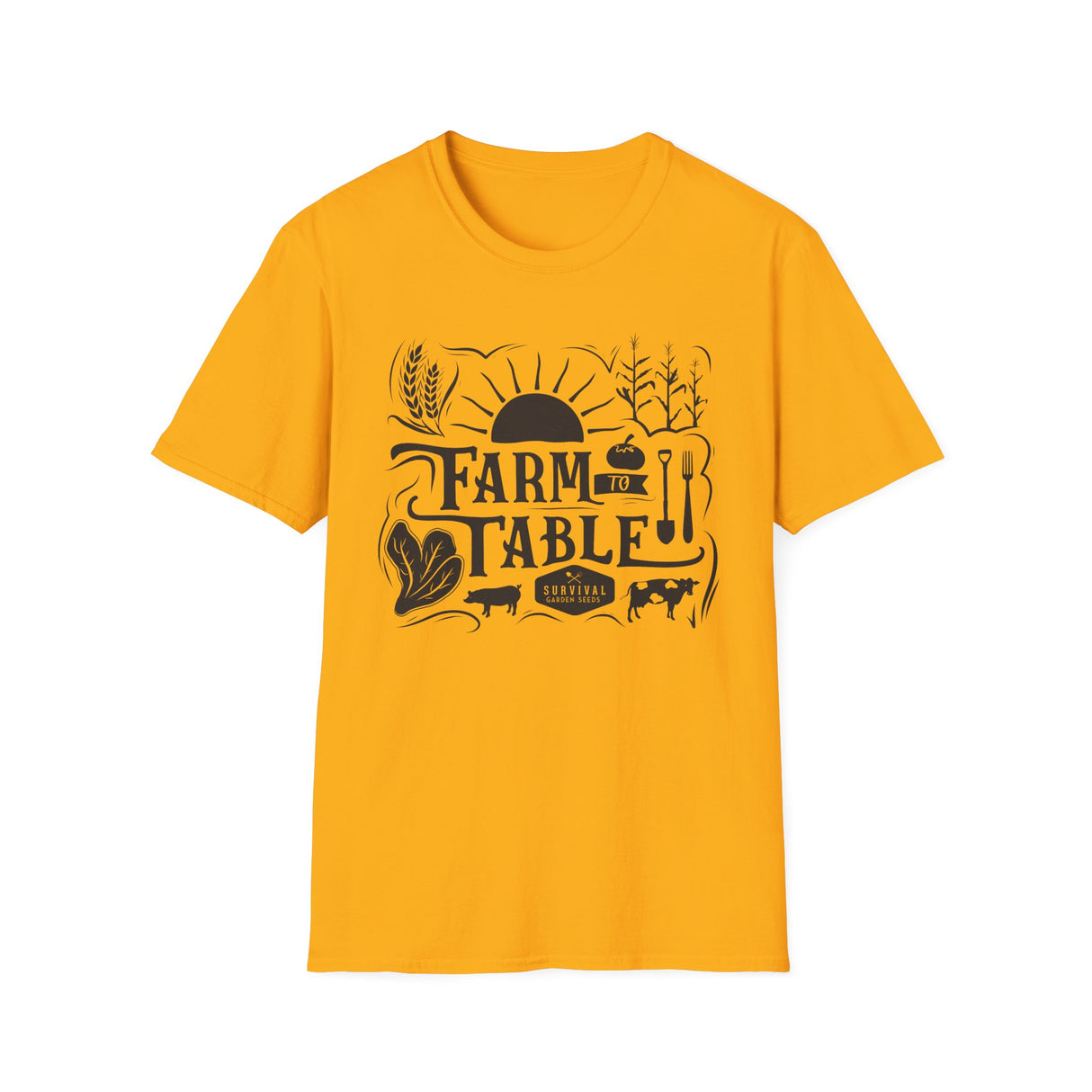 Unisex Tee - "Farm to Table" (black design)