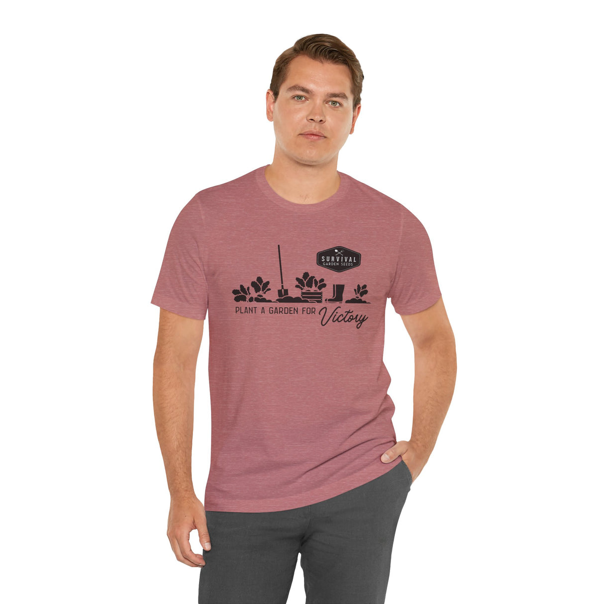 Unisex Tee -"Grow a Garden for Victory" (black design)