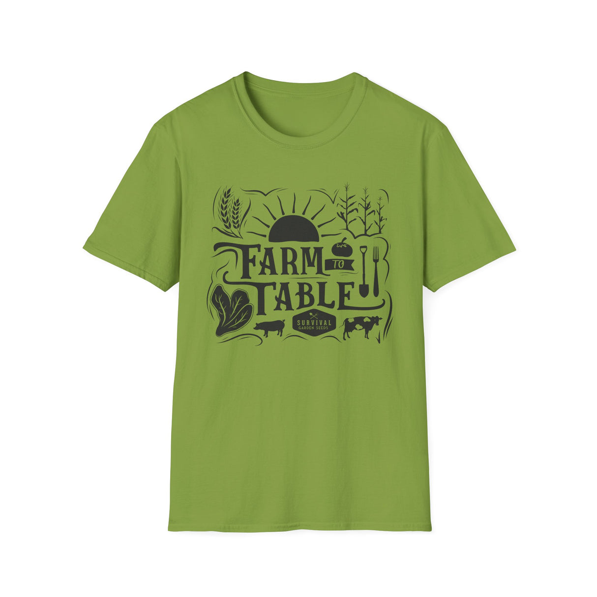 Unisex Tee - "Farm to Table" (black design)