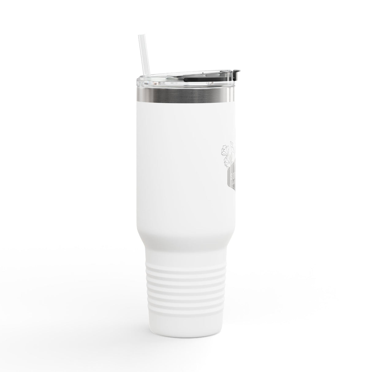 Insulated  40 oz Travel Mug - "Survival Garden Seeds Floral Logo"