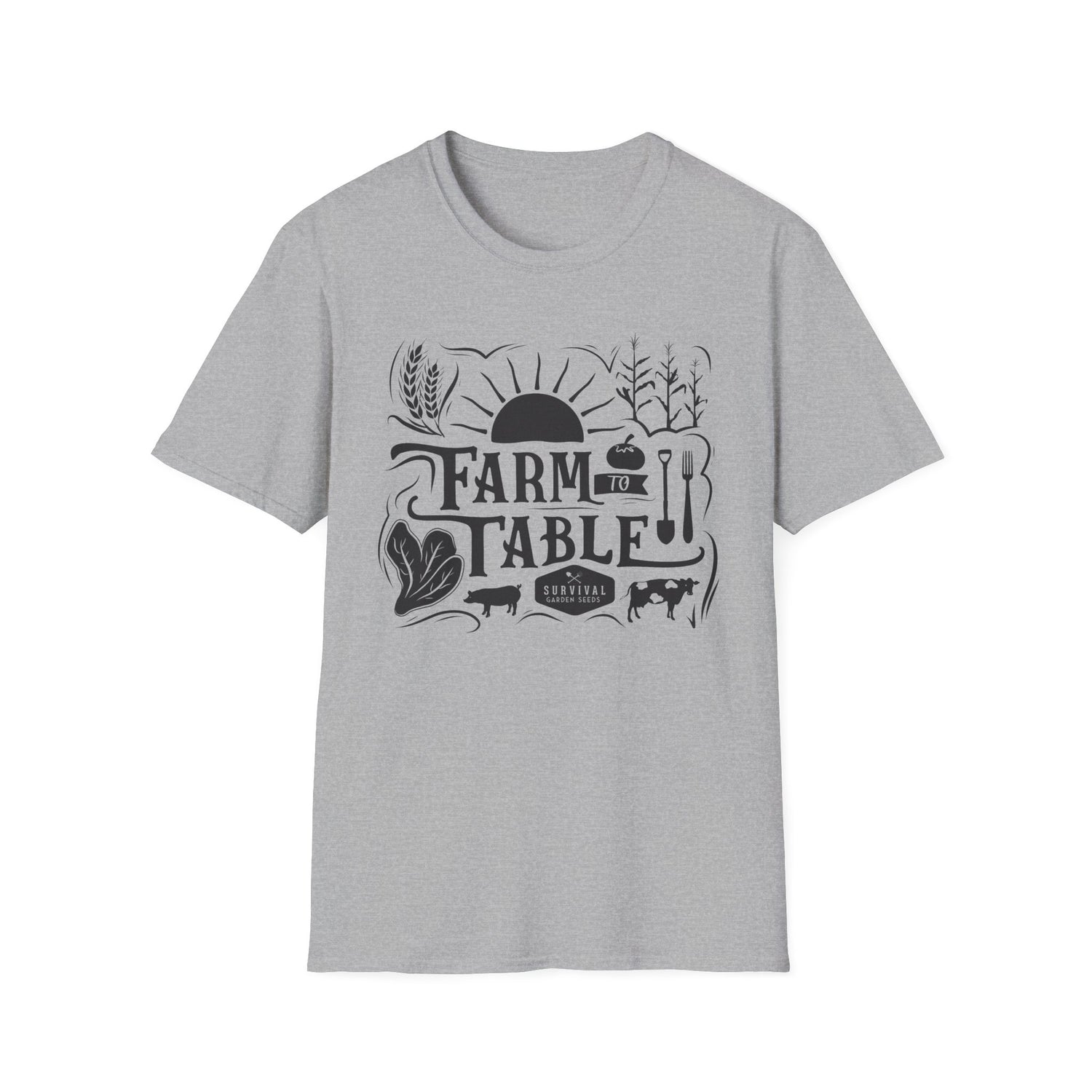 Unisex Tee - "Farm to Table" (black design)