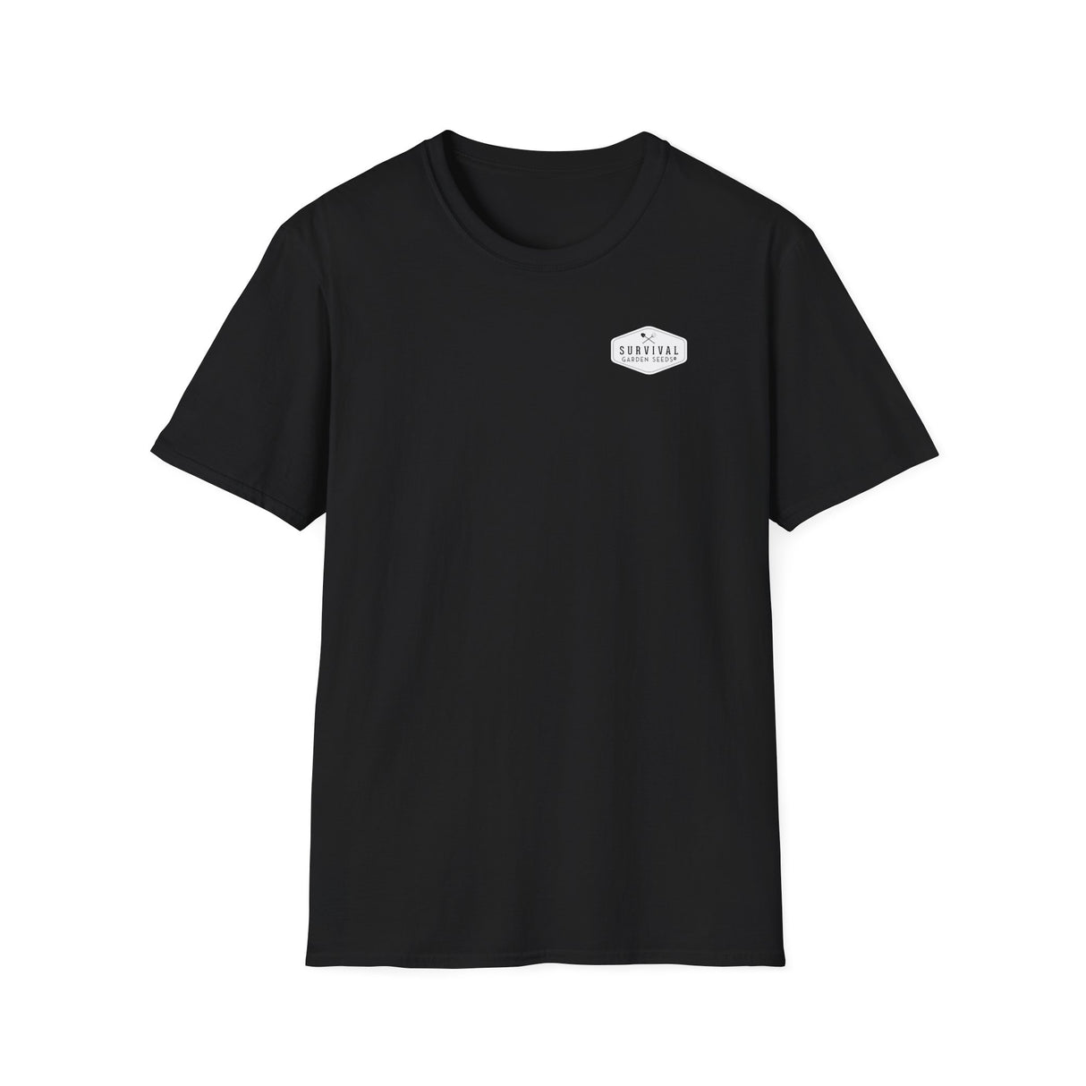 Unisex Tee - White Logo Front - "A Garden Today" Back