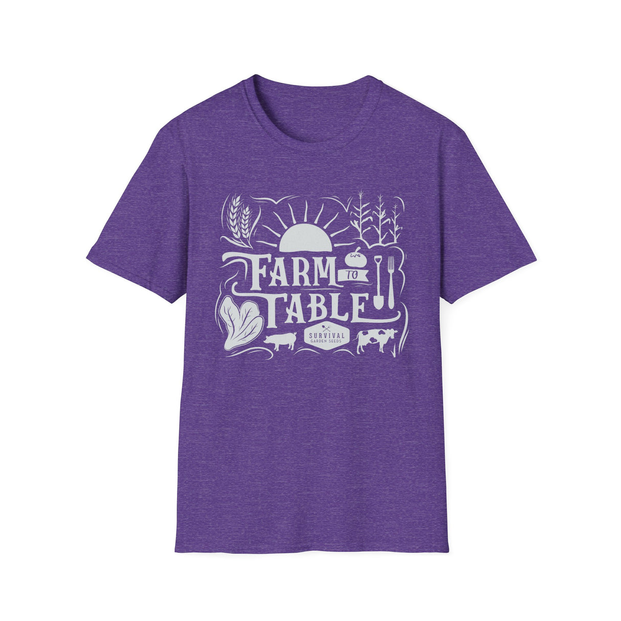 Unisex Tee - "Farm to Table" (white design)