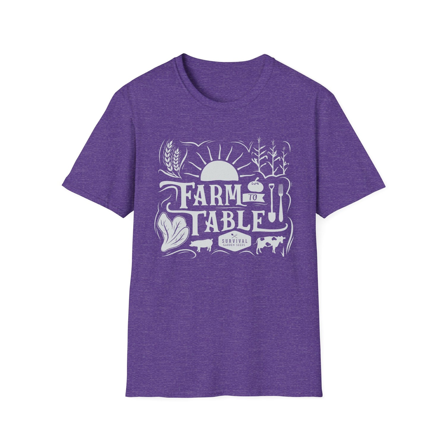 Unisex Tee - "Farm to Table" (white design)