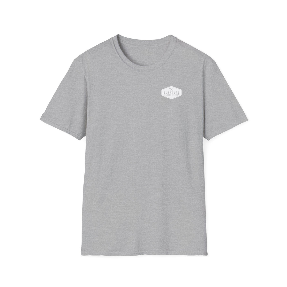 Unisex Tee - White Logo Front - "A Garden Today" Back