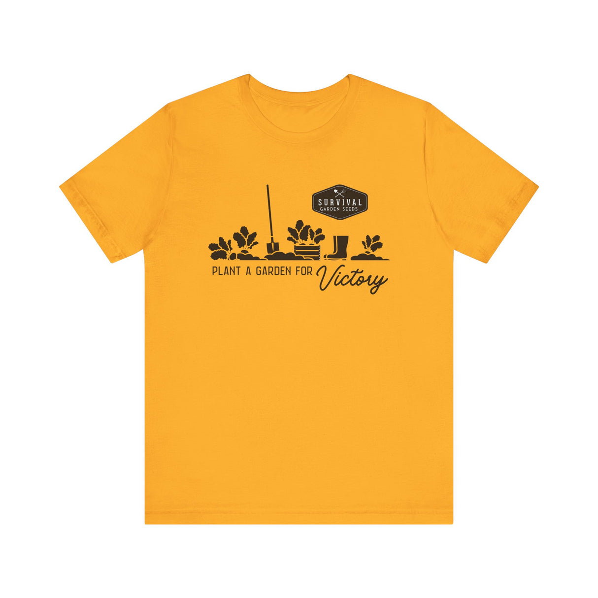 Unisex Tee -"Grow a Garden for Victory" (black design)