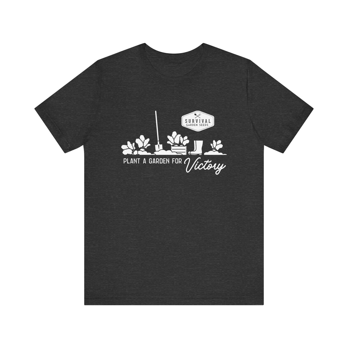 Unisex Tee - "Grow a Garden for Victory" (white design)
