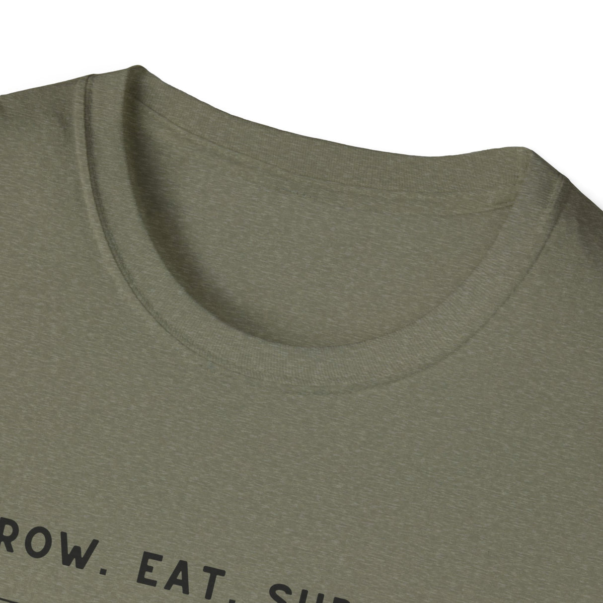 Unisex Tee - "Grow, Eat, Survive" (black design)