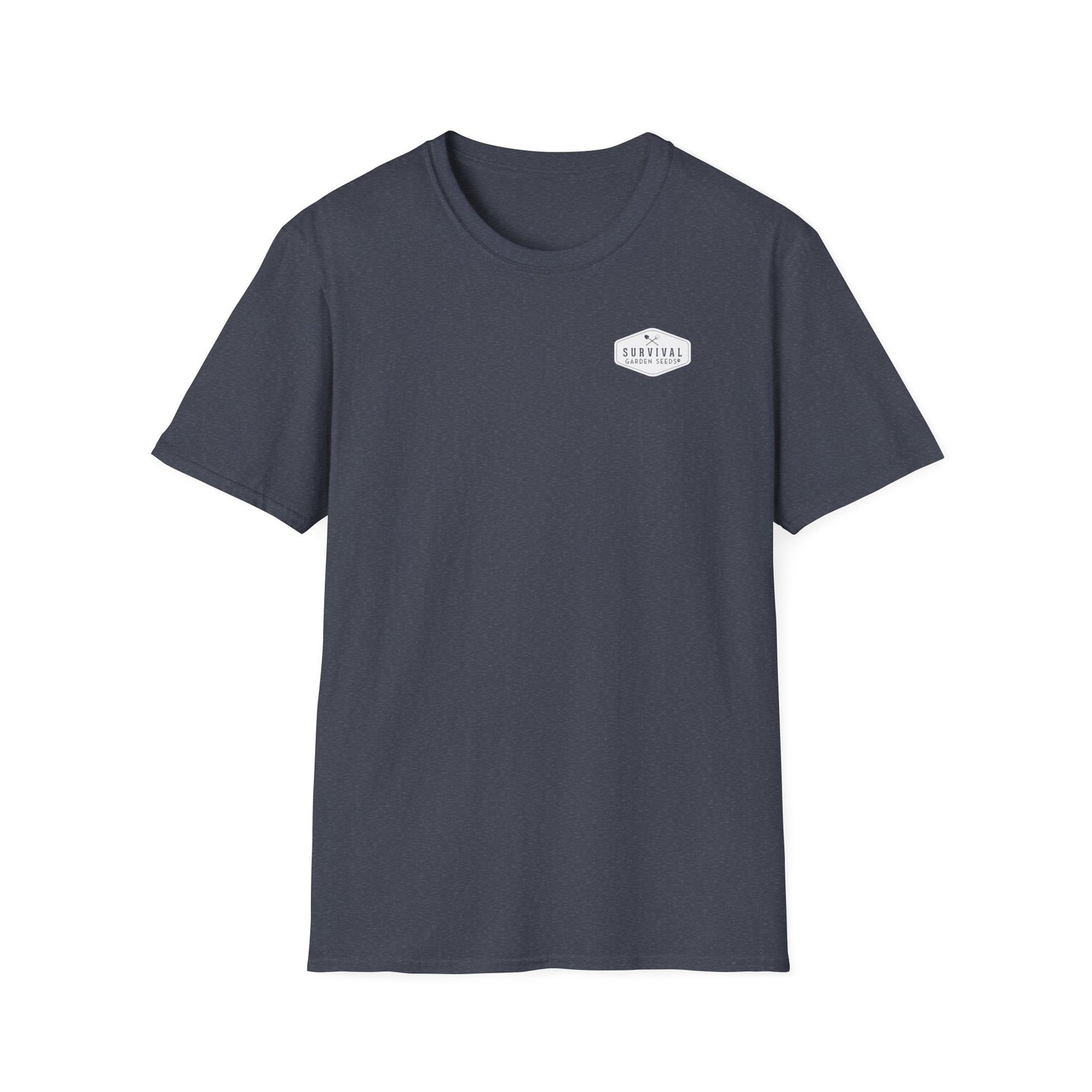 Unisex Tee - White Logo Front - "A Garden Today" Back