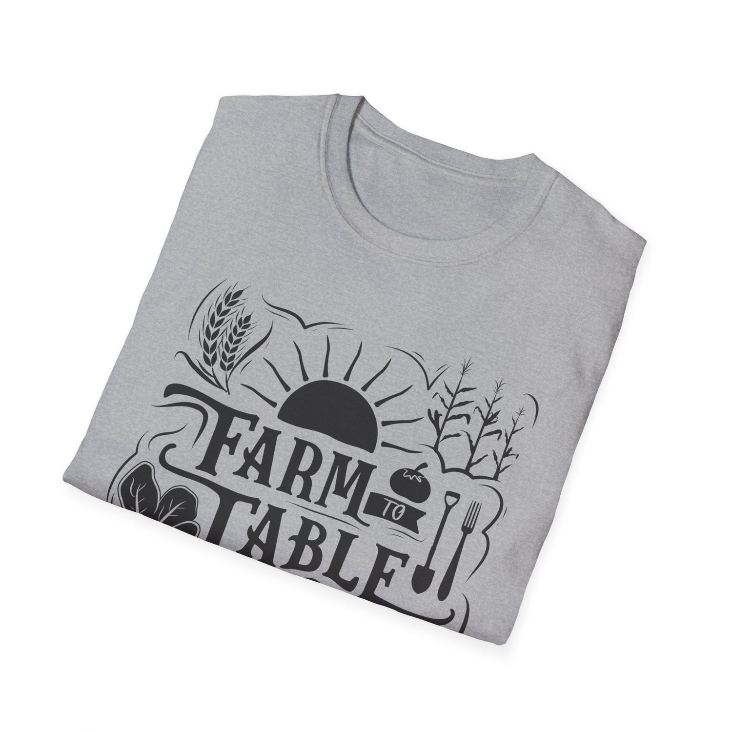 Unisex Tee - "Farm to Table" (black design)