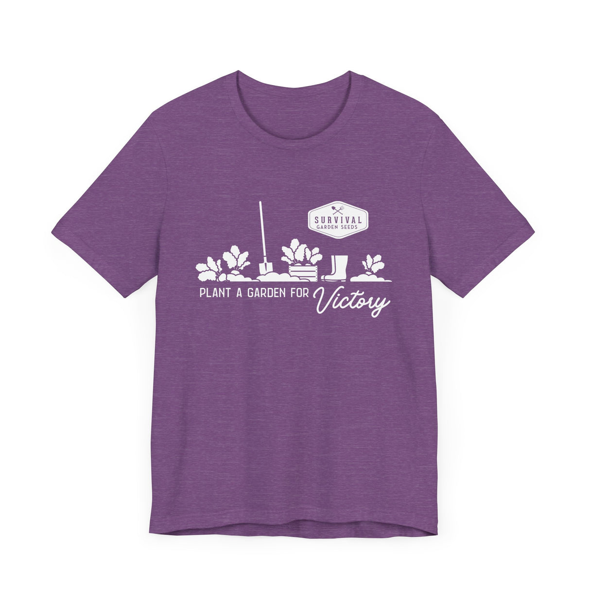 Unisex Tee - "Grow a Garden for Victory" (white design)