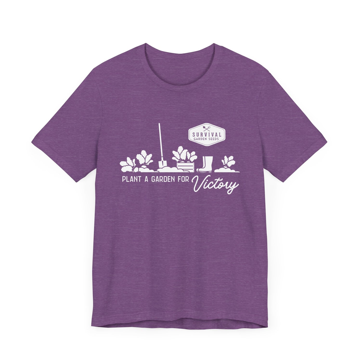 Unisex Tee - "Grow a Garden for Victory" (white design)