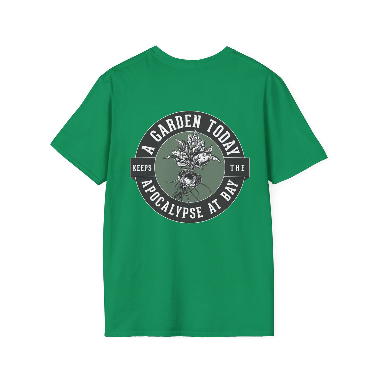 Unisex Tee - White Logo Front - "A Garden Today" Back