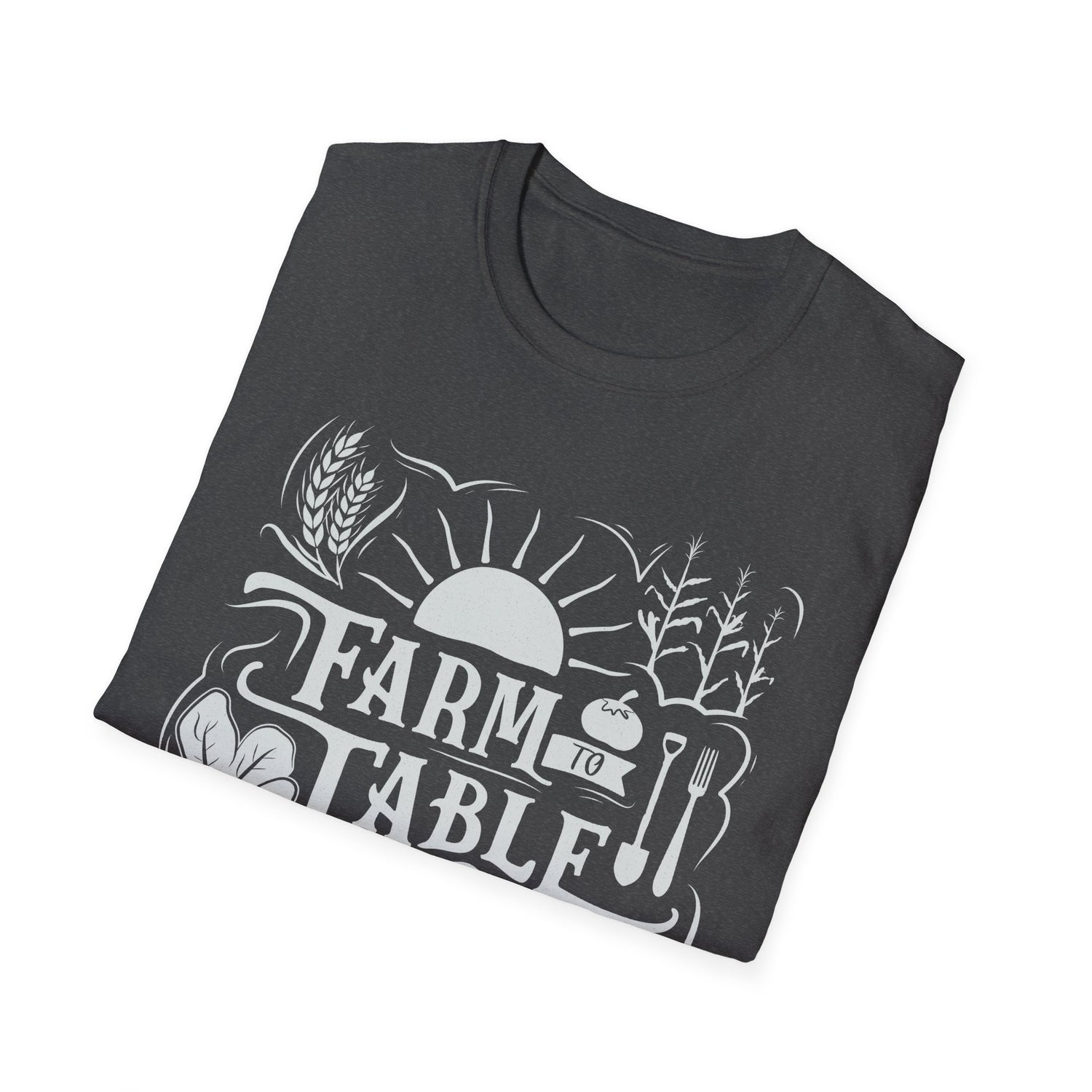 Unisex Tee - "Farm to Table" (white design)