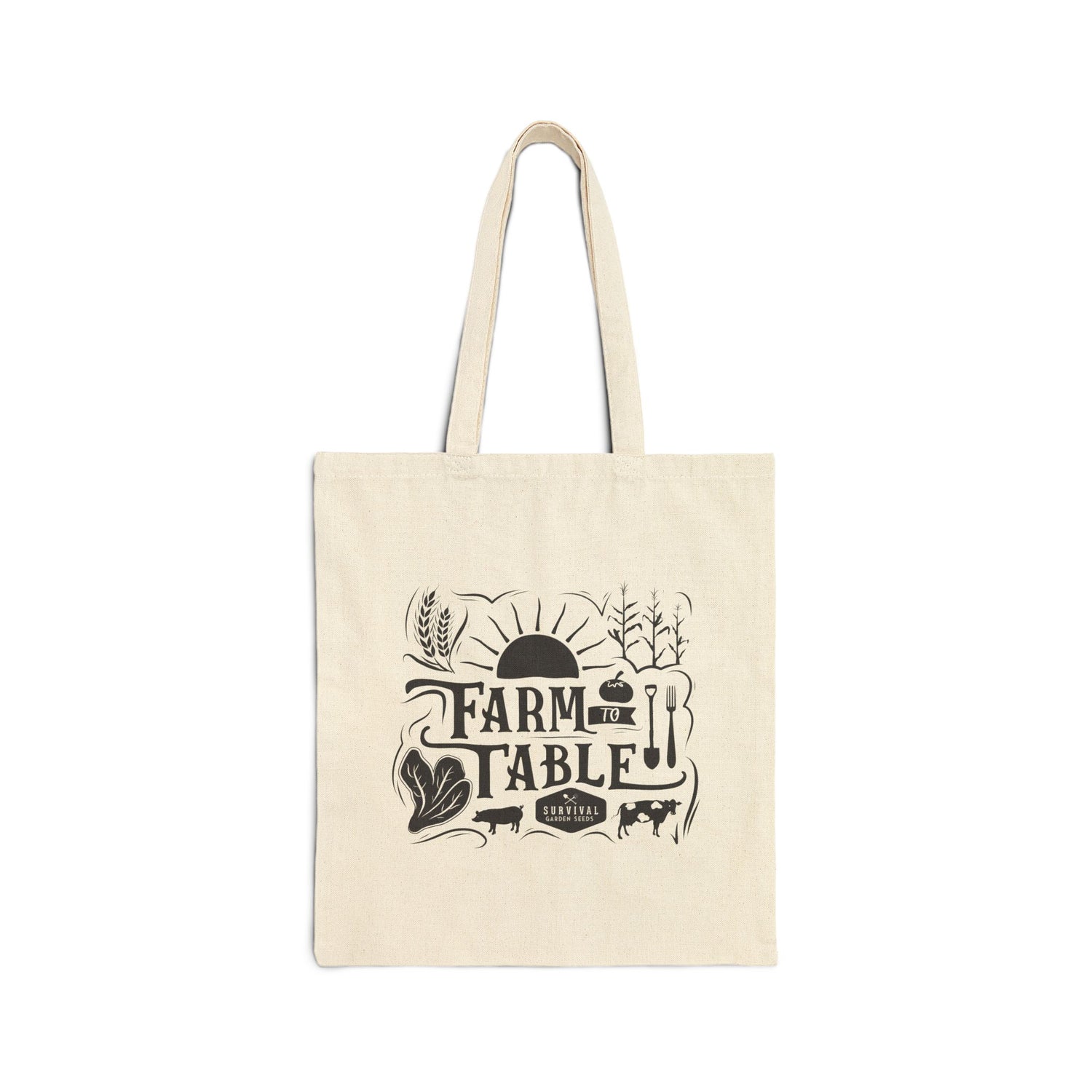 Cotton Canvas Tote Bag - "Farm to Table"