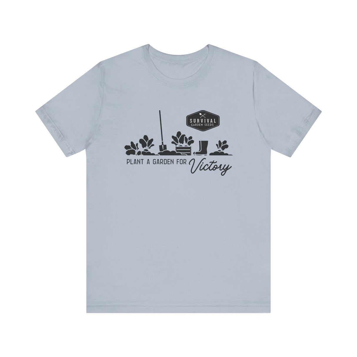 Unisex Tee -"Grow a Garden for Victory" (black design)