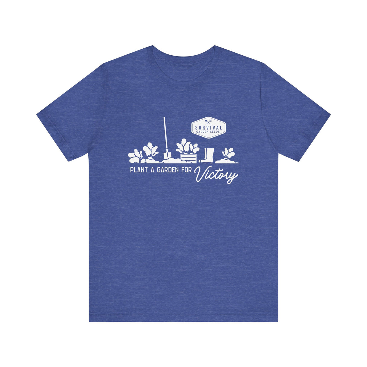 Unisex Tee - "Grow a Garden for Victory" (white design)