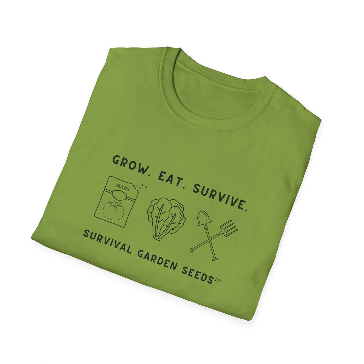 Unisex Tee - "Grow, Eat, Survive" (black design)
