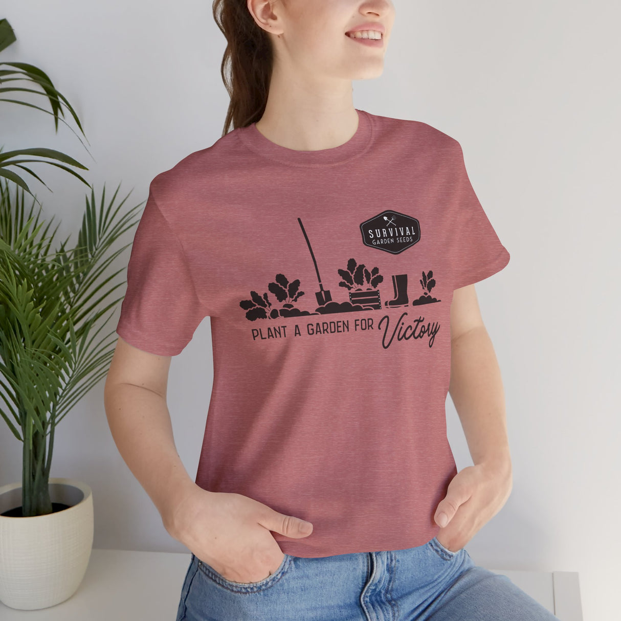 Unisex Tee -"Grow a Garden for Victory" (black design)