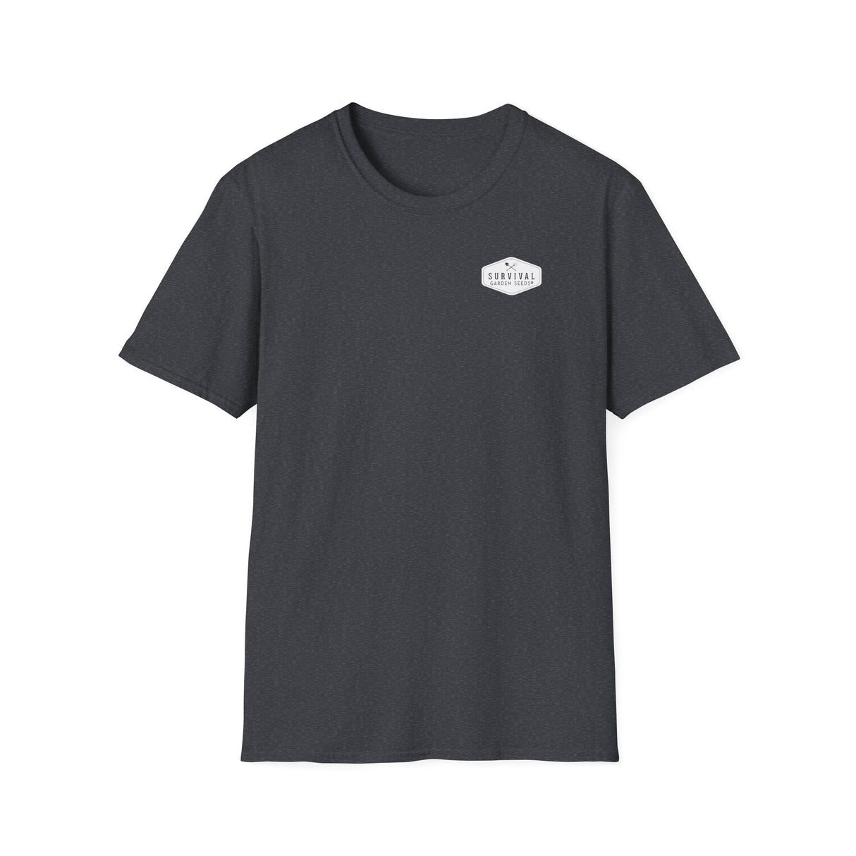 Unisex Tee - White Logo Front - "A Garden Today" Back