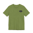 Get Back to Your Roots, Plant Native Tee - shirt front with Survival Garden Seeds logo - Heather Green
