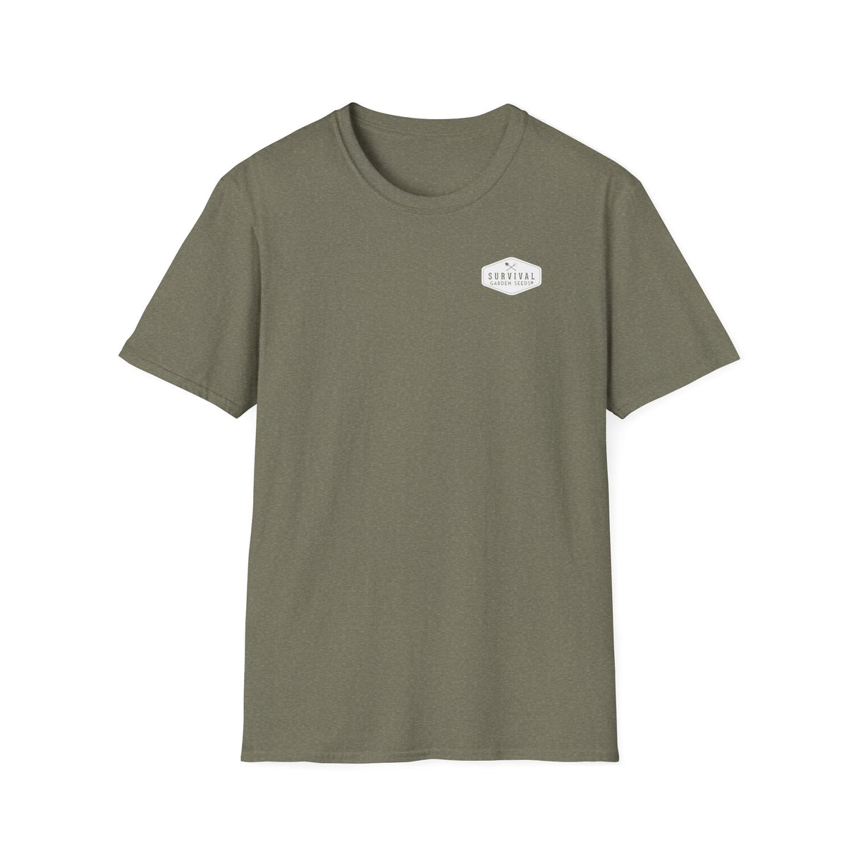 Unisex Tee - White Logo Front - "A Garden Today" Back