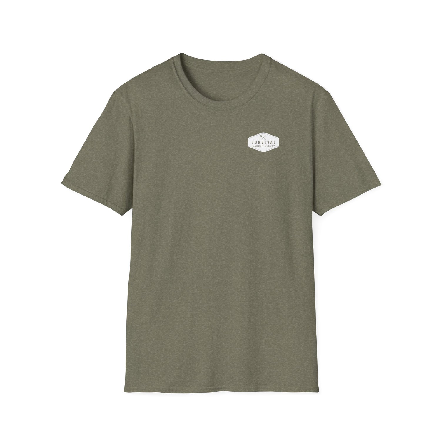 Unisex Tee - White Logo Front - "A Garden Today" Back