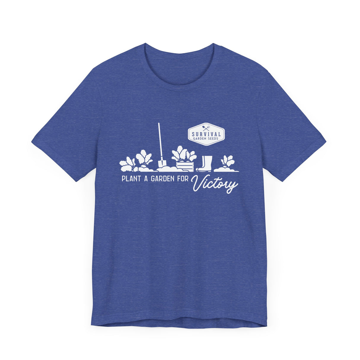 Unisex Tee - "Grow a Garden for Victory" (white design)