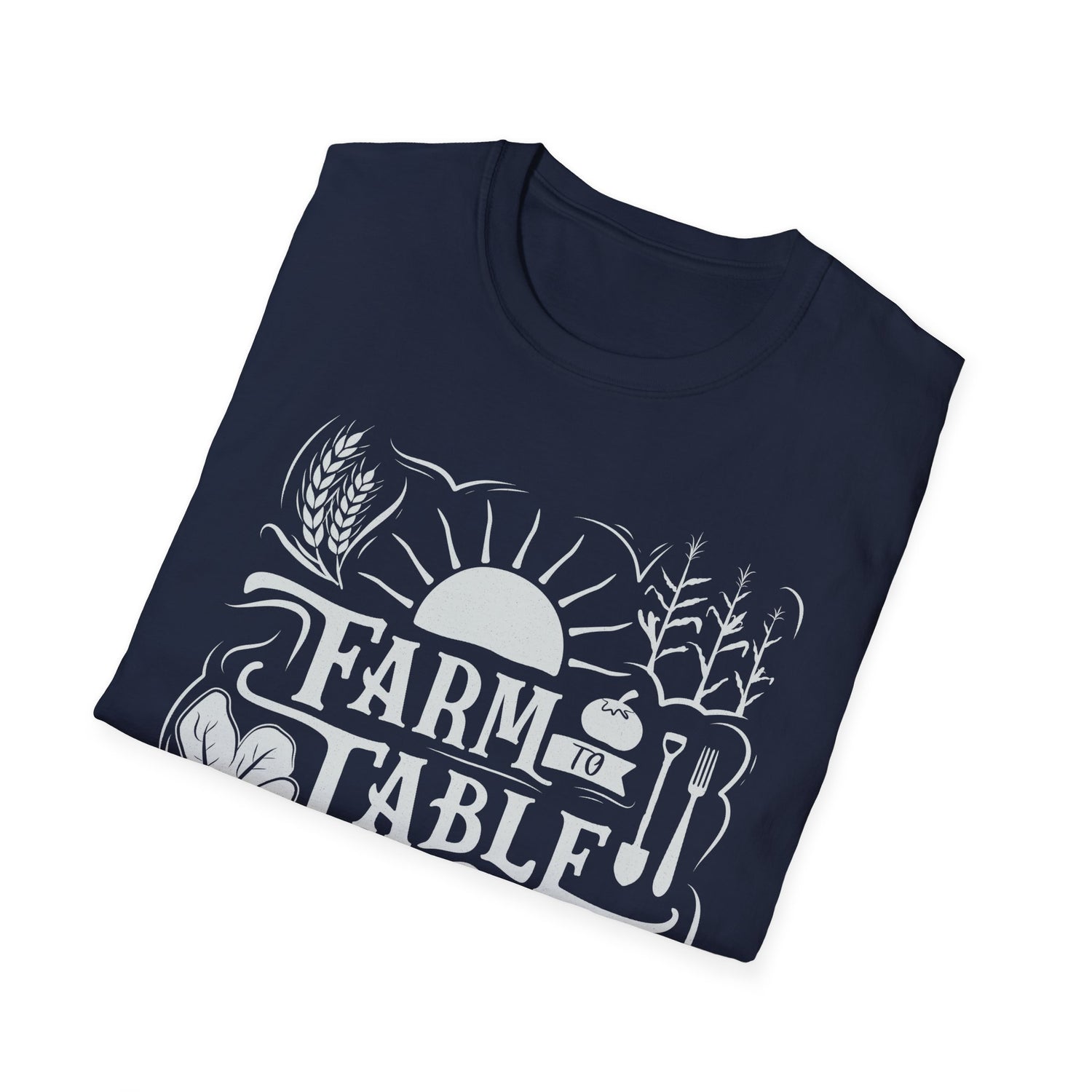 Unisex Tee - "Farm to Table" (white design)