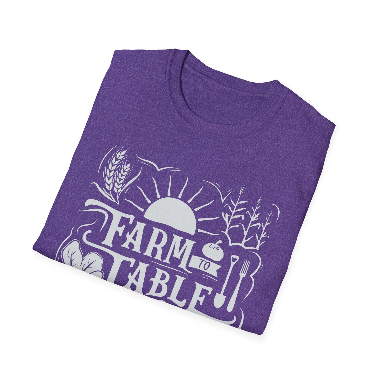 Unisex Tee - "Farm to Table" (white design)