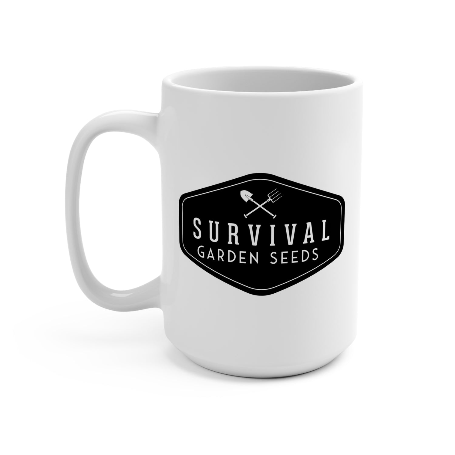 15 oz. Ceramic Mug - "Grow, Eat, Survive"