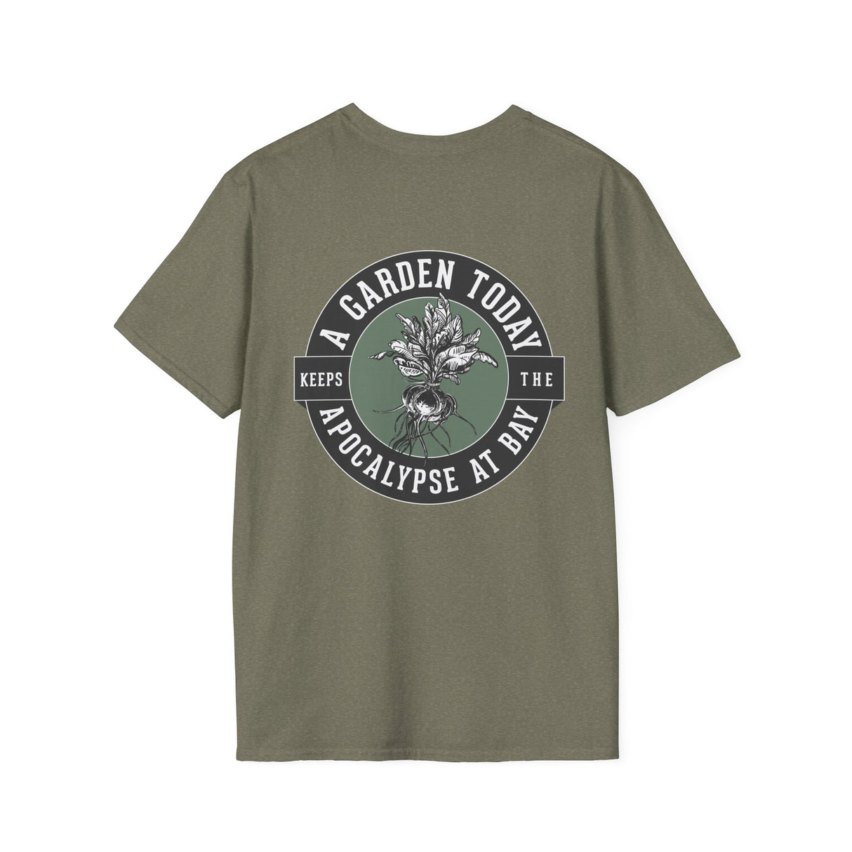 Unisex Tee - Logo Front - "A Garden Today" Back