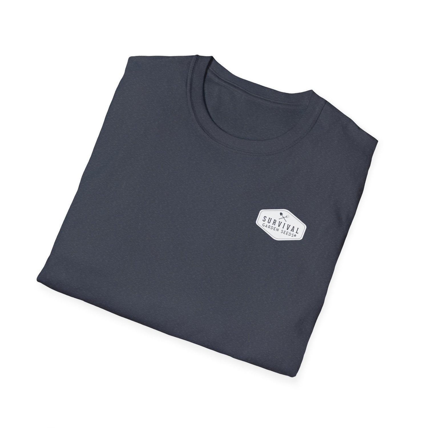 Unisex Tee - White Logo Front - "A Garden Today" Back