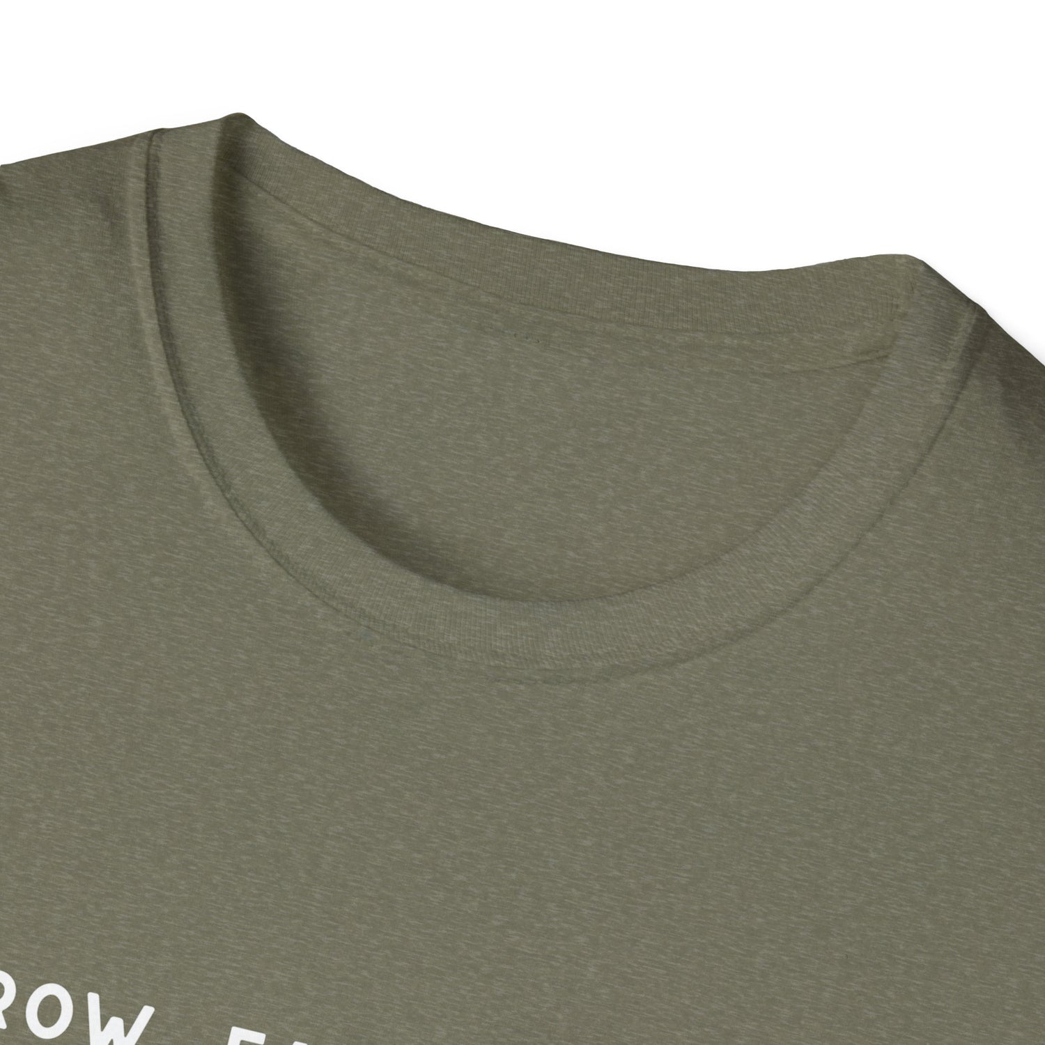 Unisex Tee - "Grow, Eat, Survive" (white design)