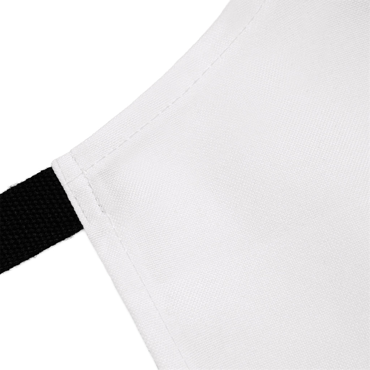 Grow Eat Survive design Canvas apron closeup of apron ties