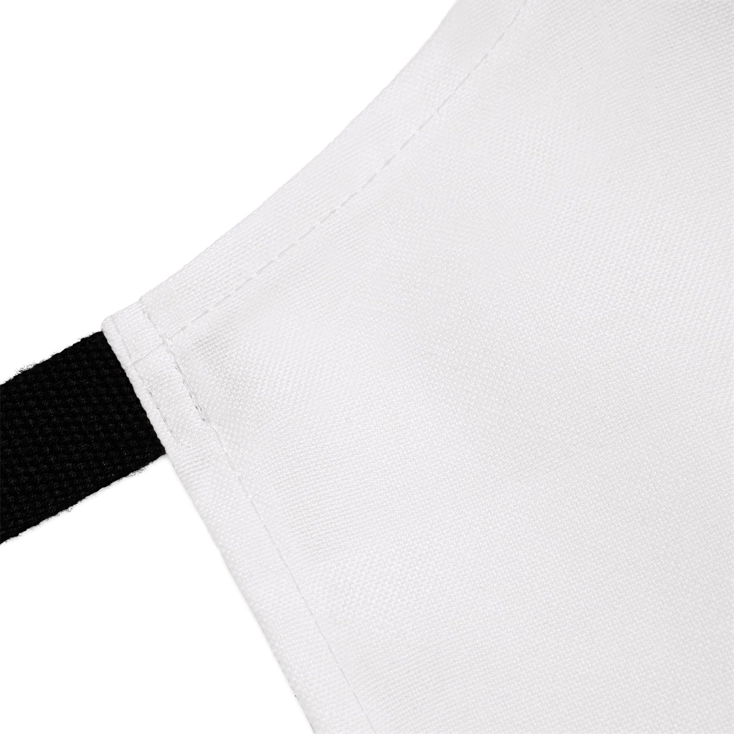Grow Eat Survive design Canvas apron closeup of apron ties