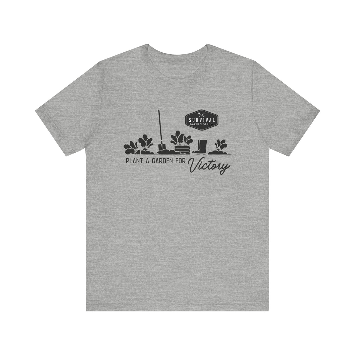Unisex Tee -"Grow a Garden for Victory" (black design)