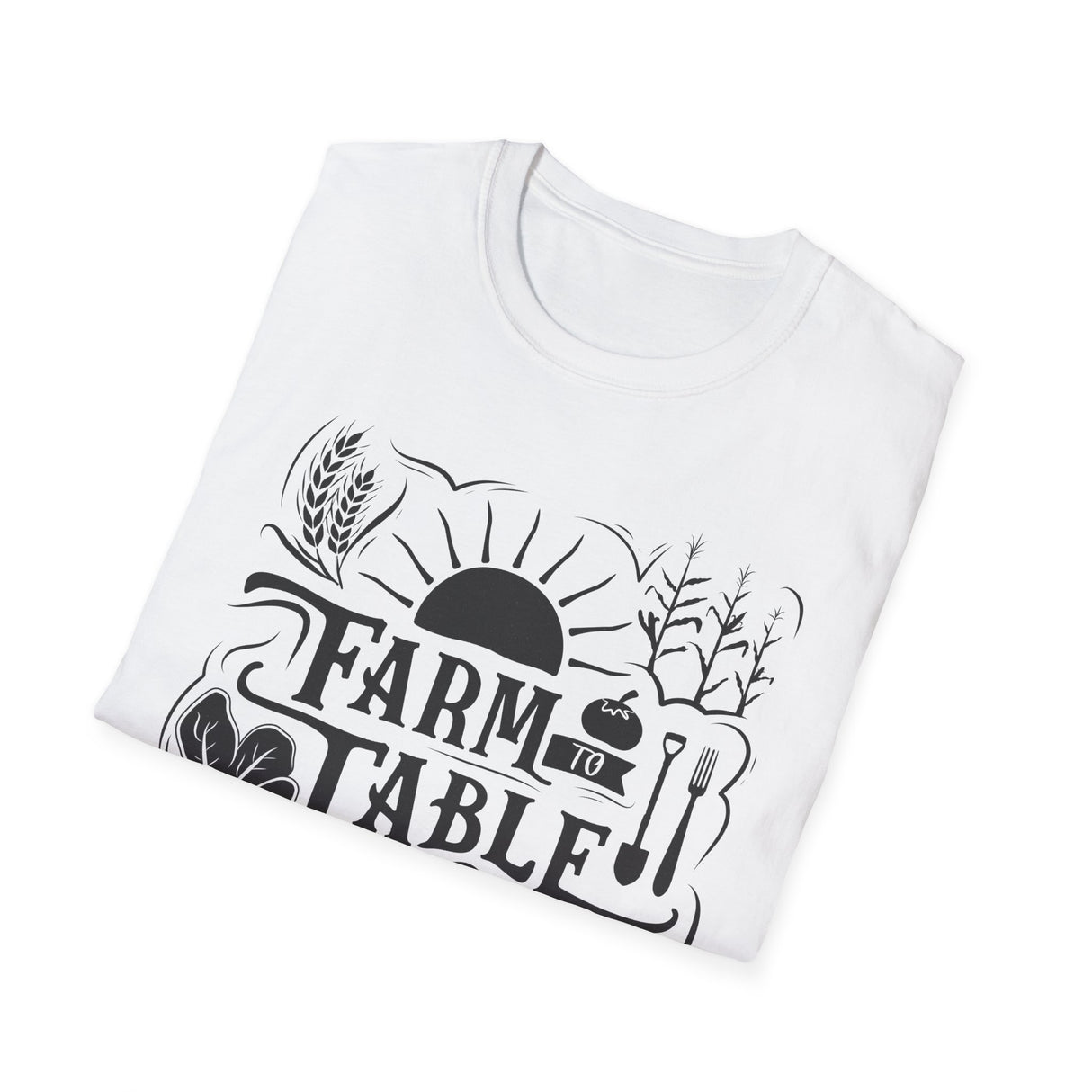 Unisex Tee - "Farm to Table" (black design)