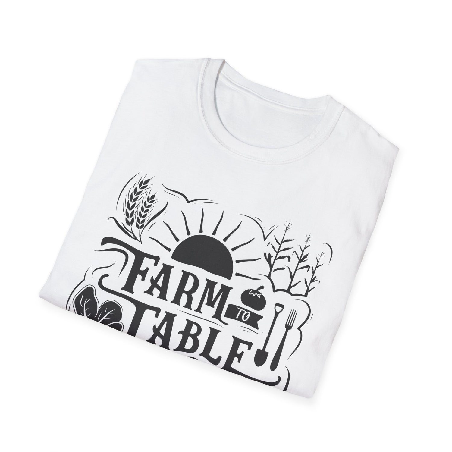 Unisex Tee - "Farm to Table" (black design)
