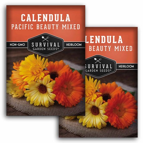 2 packets of Pacific Beauty Calendula seeds