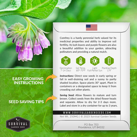 Comfrey seed growing instructions
