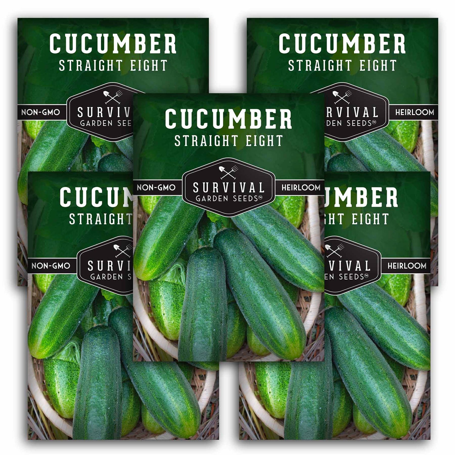 5 packets of Straight Eight Cucumber seeds