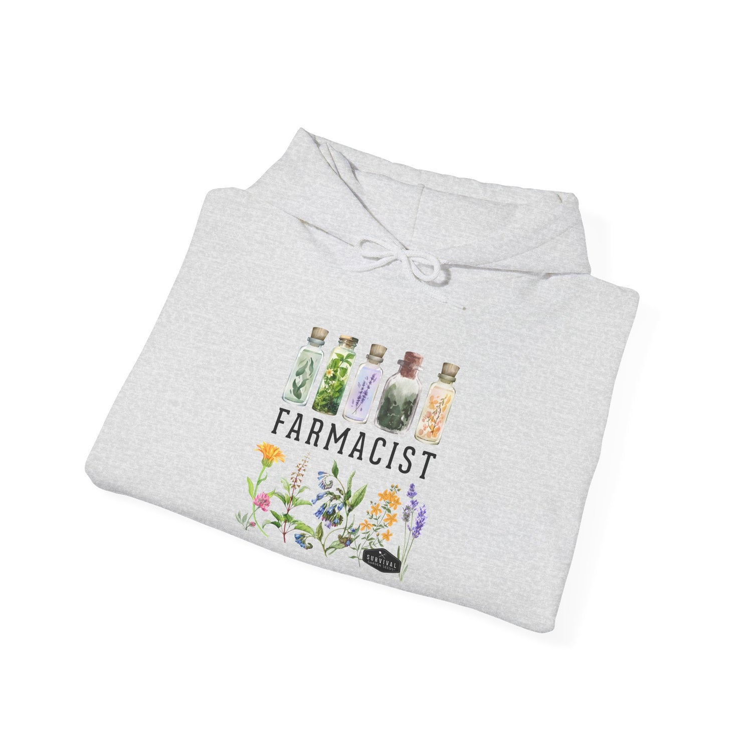Unisex Hoodie - Farmacist - folded - ash