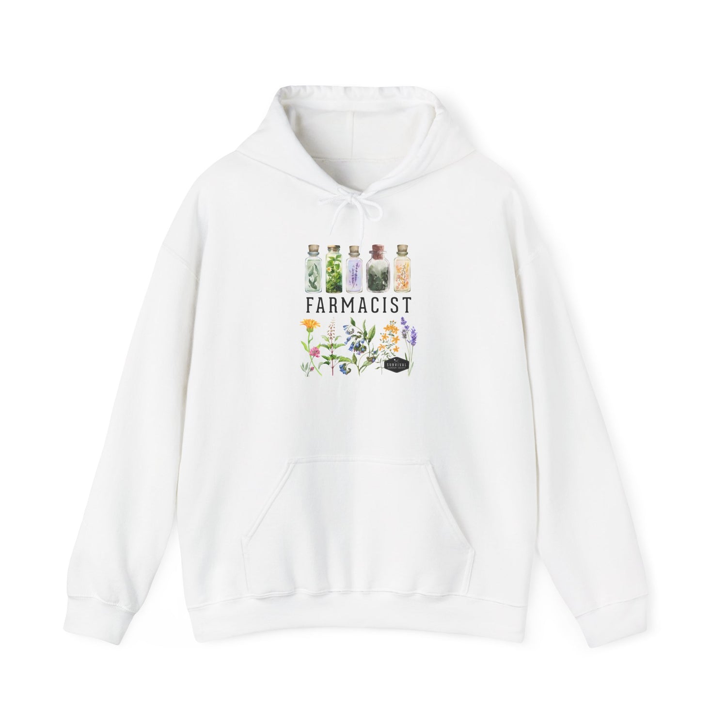 Unisex Hoodie - Farmacist - front - white