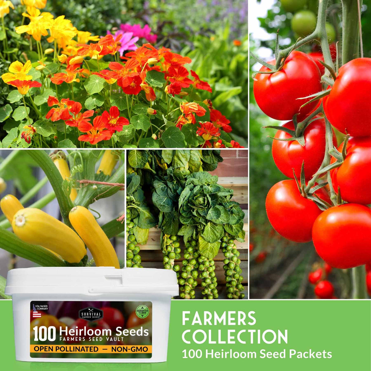 Farmers Collection 100 Heirloom Seed Packets