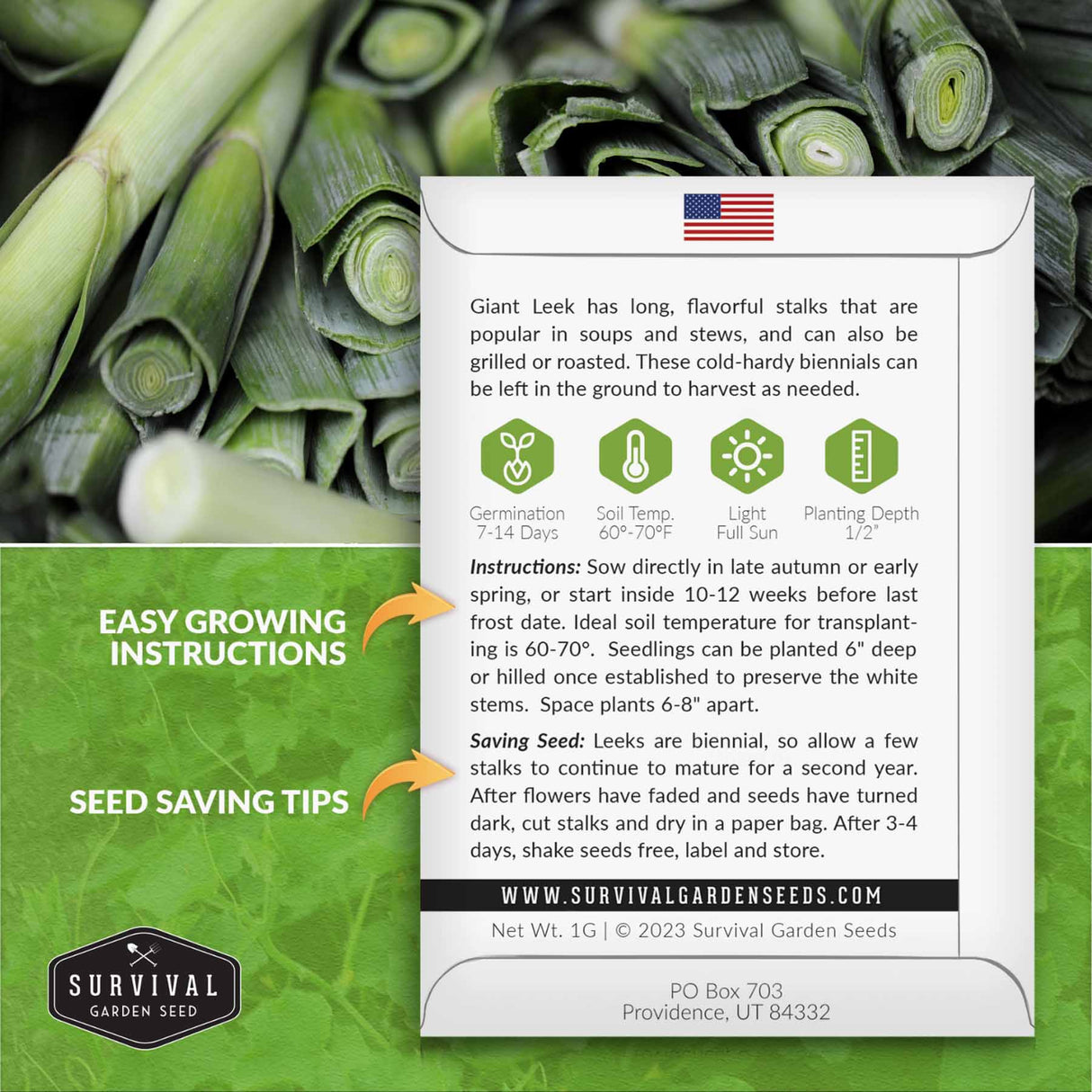 Giant leek seed growing instructions