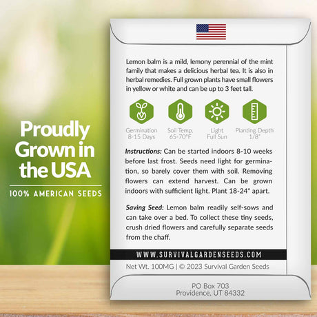 Lemon Balm seed growing instructions